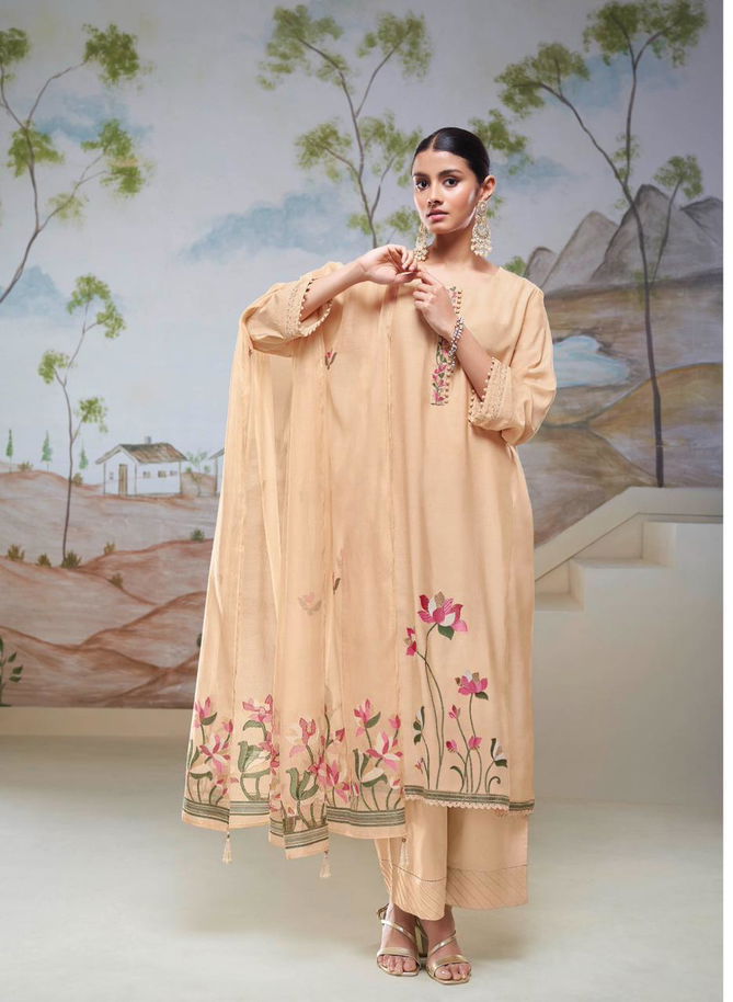 Nyssa By Ganga Embroidery Bemberg Silk Dress Material Wholesale Shop In Surat